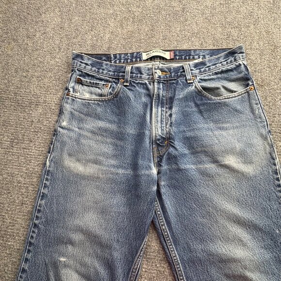 Levis 550 Jeans Mens 36x24 Blue Relaxed Fit Baggy Distressed Paint Splatter - Picture 13 of 16